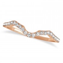 Twisted Heart Diamond Engagement Ring Bridal Set 18k Rose Gold (1.07ct)