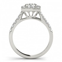 Diamond Halo Square Shape Border Bridal Set Platinum (3.28ct)