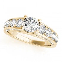 Trellis Diamond Engagement Ring Bridal Set 18k Yellow Gold (3.00ct)