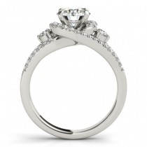 Diamond Split Shank Engagement Ring Twisted in Palladium (0.75ct)