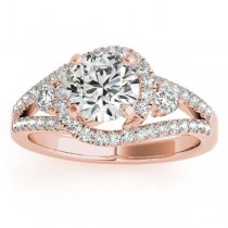 Diamond Engagement Ring Setting & Wedding Band 14k Rose Gold (1.00ct)