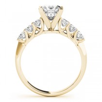 Lab Grown Diamond Princess Cut Engagement Ring 18k Yellow Gold (0.60ct)