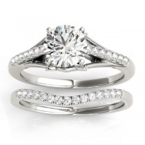 Diamond Accented Bridal Set Setting Palladium (0.20ct)