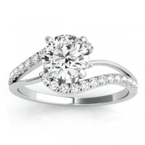 Diamond Split Shank Engagement Ring Setting Platinum (0.31ct)
