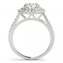 Double Halo Diamond Engagement Ring Palladium (1.50ct)