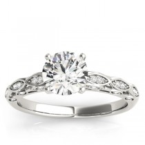 Elegant Diamond Engagement Ring Setting Palladium (0.15ct)