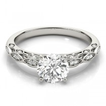 Elegant Diamond Engagement Ring Setting Palladium (0.15ct)