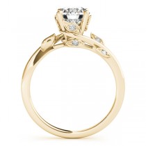 Bypass Floral Diamond Engagement Ring 18k Yellow Gold (1.50ct)