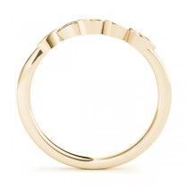 Lab Grown Floral Wedding Ring  Band 14K Yellow Gold (0.05ct)