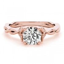 Infinity Leaf Engagement Ring 18k Rose Gold (0.07ct)