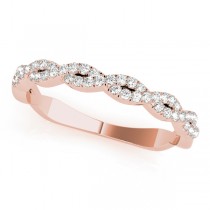 Infinity Diamond Stackable Ring Band 18k Rose Gold (0.25ct)