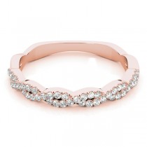 Infinity Diamond Stackable Ring Band 18k Rose Gold (0.25ct)