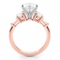 Marquise Lab Grown Diamond Engagement Ring 14K Rose Gold (4.18ct)