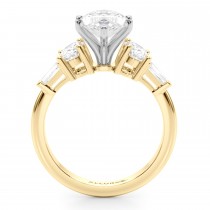 Marquise Lab Grown Diamond Engagement Ring 14K Yellow Gold (4.18ct)