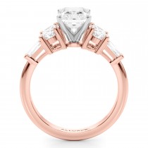 Radiant Lab Grown Diamond Engagement Ring Bridal Set 18K Rose Gold (4.93ct)