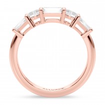 Radiant Lab Grown Diamond Engagement Ring Bridal Set 18K Rose Gold (4.93ct)
