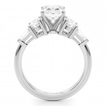 Radiant Lab Grown Diamond Engagement Ring Bridal Set in Palladium (4.93ct)