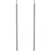 Vertical Drop Bar Earrings Plain Metal 14k White Gold