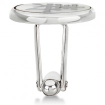 "Longevity" Onyx & Mother of Pearl Cufflinks in Sterling Silver