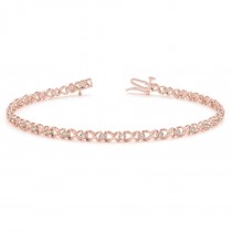 Diamond XOXO Bracelet 14k Rose Gold (0.29ct)