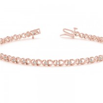 Diamond XOXO Bracelet 14k Rose Gold (0.29ct)