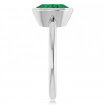 Oval Lab Grown Emerald Fashion Ring in Sterling Silver (1.50ct)