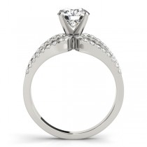 Diamond Triple Row Engagement Ring Setting 18k White Gold (0.52ct)