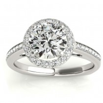 Diamond Halo Butterfly Engagement Ring Palladium (0.26ct)