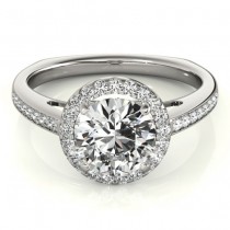 Diamond Halo Butterfly Engagement Ring Palladium (0.26ct)