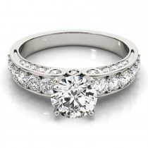 Multi Row Diamond Engagement Ring Palladium (0.50ct)