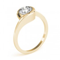 Solitaire Tension Set Diamond Engagement Ring 18k Yellow Gold (0.90ct)