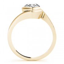 Solitaire Tension Set Diamond Engagement Ring 18k Yellow Gold (0.90ct)
