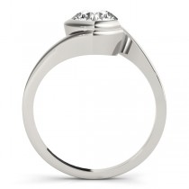 Solitaire Tension Set Diamond Engagement Ring Palladium (0.90ct)