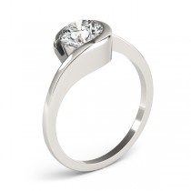 Solitaire Tension Set Diamond Engagement Ring Palladium (0.90ct)