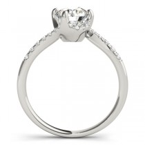 Diamond Twisted Engagement Ring Platinum (1.00ct)