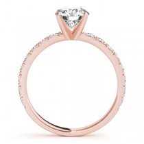 Diamond Single Row Engagement Ring Setting 14k Rose Gold (0.32ct)