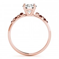 Scattered Garnet Engagement Ring 14K Rose Gold (0.13ct)
