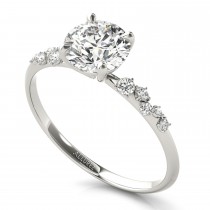 Diamond Scatter Engagement Ring 18K White Gold (0.13ct)
