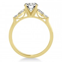 Lab Grown Diamond Marquise Floral Engagement Ring 14k Yellow Gold (0.50ct)