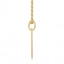 Playing Card Pendant Necklace 14K Yellow Gold