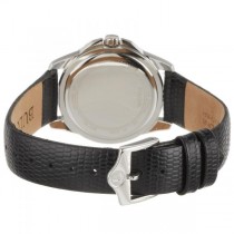 Bulova Women's Mother of Pearl Dial Diamond Black Leather Quartz Watch