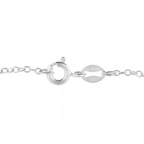 Sterling Silver "Kiss" Diamond Pendant Necklace (0.01ct)