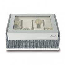 Rapport London F3 Carbon Fiber Collectors 8 Watch Box w/ Glass Lid
