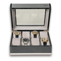 Rapport London F3 Carbon Fiber Collectors 8 Watch Box w/ Glass Lid