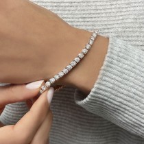 Eternity Lab Grown Diamond Tennis Bracelet 14k Rose Gold (10.01ct)