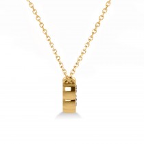 Diamond & Emerald 5-Stone Pendant Necklace 14k Yellow Gold 1.00ct
