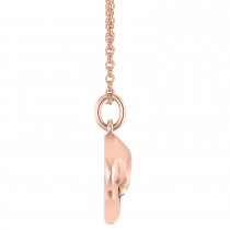 Chef's Hat Charm Pendant Necklace 14K Rose Gold