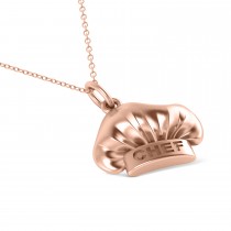 Chef's Hat Charm Pendant Necklace 14K Rose Gold