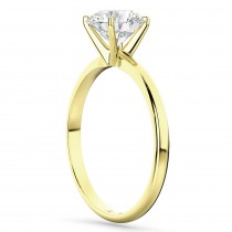 Custom-Made Four-Prong 18k Yellow Gold Solitaire Engagement Ring Setting