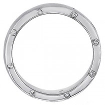 Men's Diamond Wedding Band in 18k White Gold (0.34 ctw)